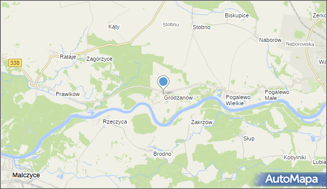 mapa Grodzanów, Grodzanów na mapie Targeo